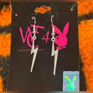 RARE wtc Playboy Lightning Bolt
Earrings